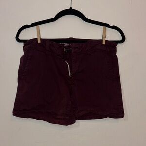 American Eagle Outfitters High Waist Burgundy Shorts